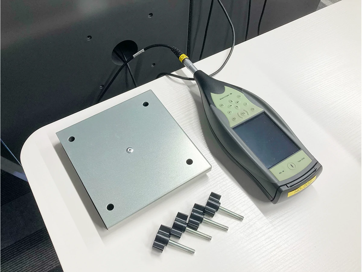 Anechoic Test Box side opened for analyzer cable